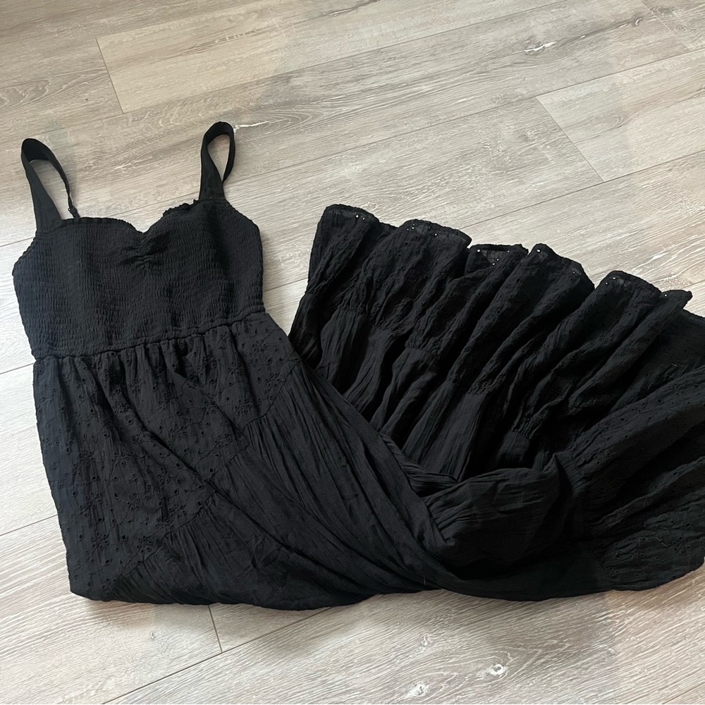 American Eagle Black Eyelet Maxi Dress